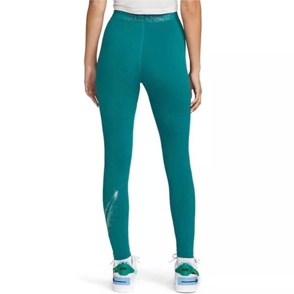 Nike Women Bright Spruce Stardust High-Waisted Leggings (DX6449-367) PLUS SZ 3X - Picture 2 of 9